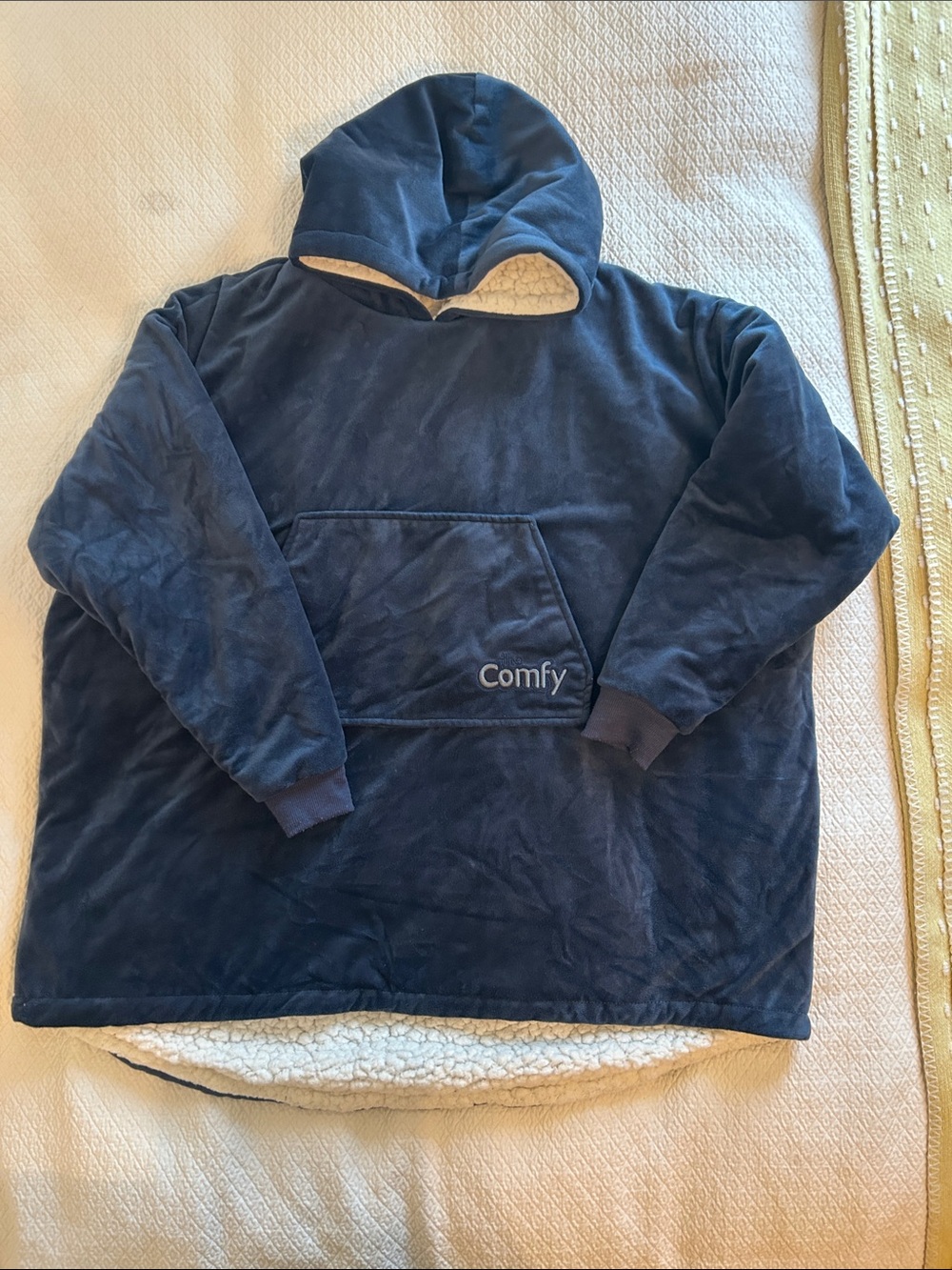 The Comfy Kids Navy Blue Hooded Pullover Jacket